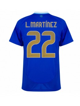 Argentina Lautaro Martinez #22 Replika Borta Kläder Copa America 2024 Kortärmad